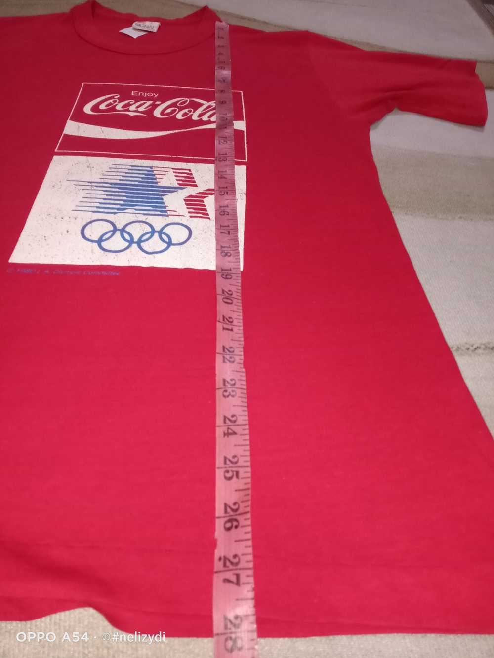 Vintage Vtg coca cola, olympic 1980 usa tshirt - image 7