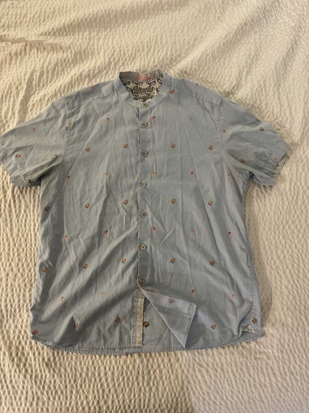 Ted Baker Embroidered Aloha Print Shirt - image 1