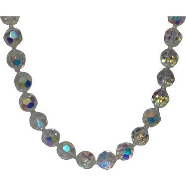 Signed EsMor Faceted Glass Necklace - image 1
