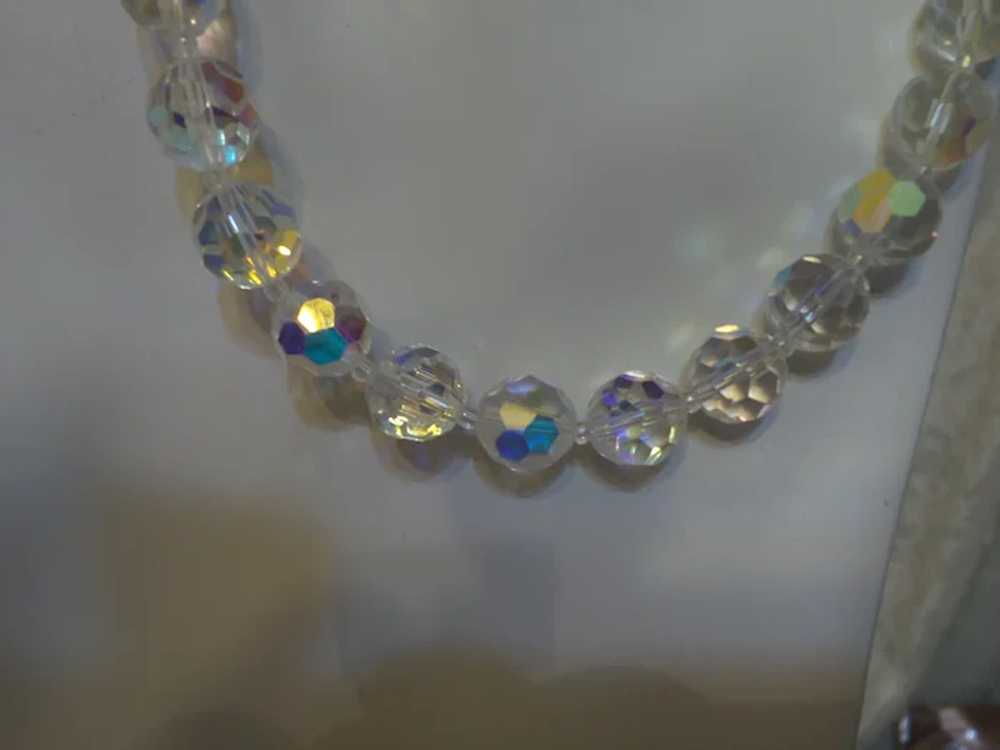 Signed EsMor Faceted Glass Necklace - image 3