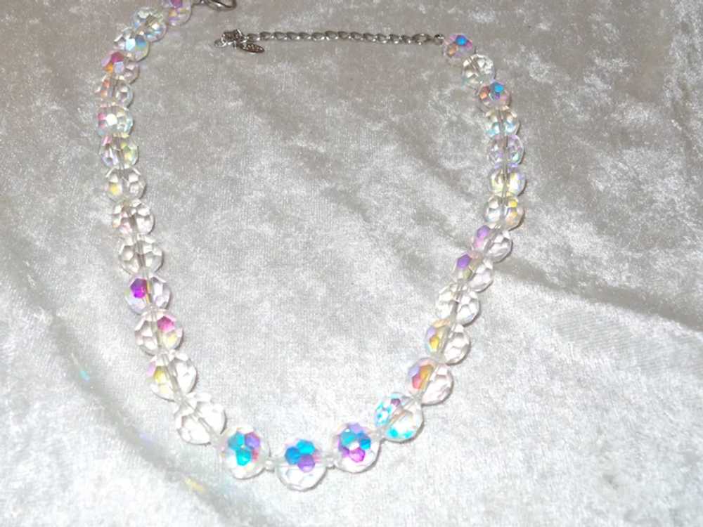 Signed EsMor Faceted Glass Necklace - image 4