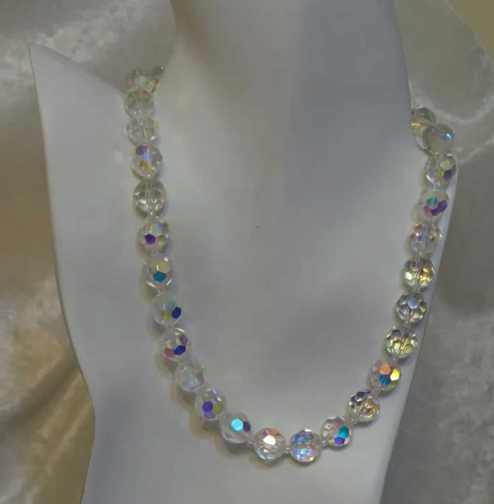 Signed EsMor Faceted Glass Necklace - image 5