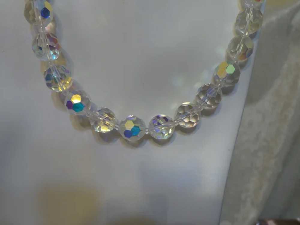 Signed EsMor Faceted Glass Necklace - image 7