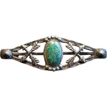 Native American Silver & Turquoise Pin