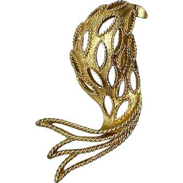 Monet Modernist Design Goldtone Vintage Brooch