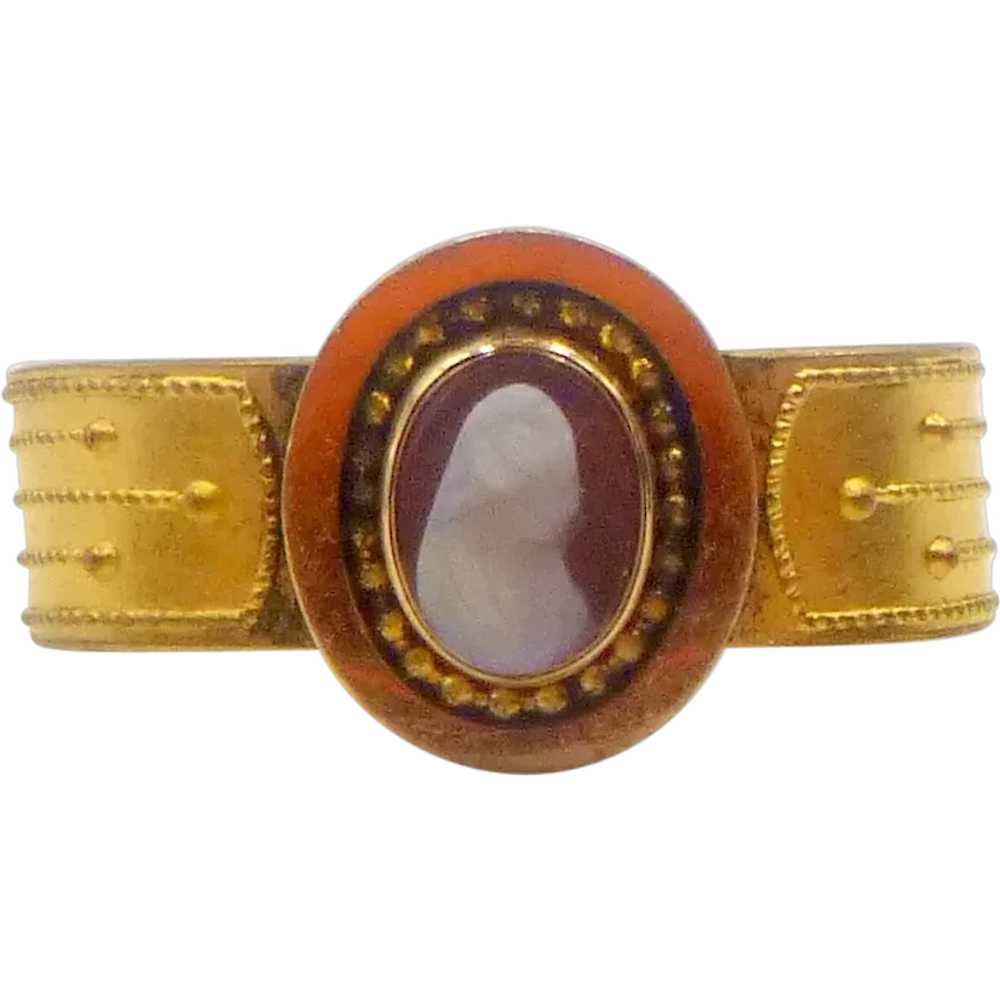 Antique Hardstone Cameo Boutonniere - image 1