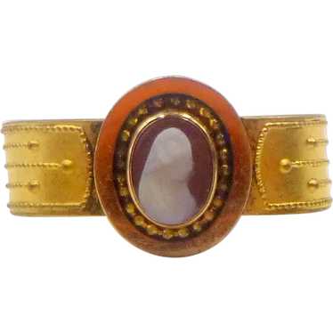 Antique Hardstone Cameo Boutonniere - image 1