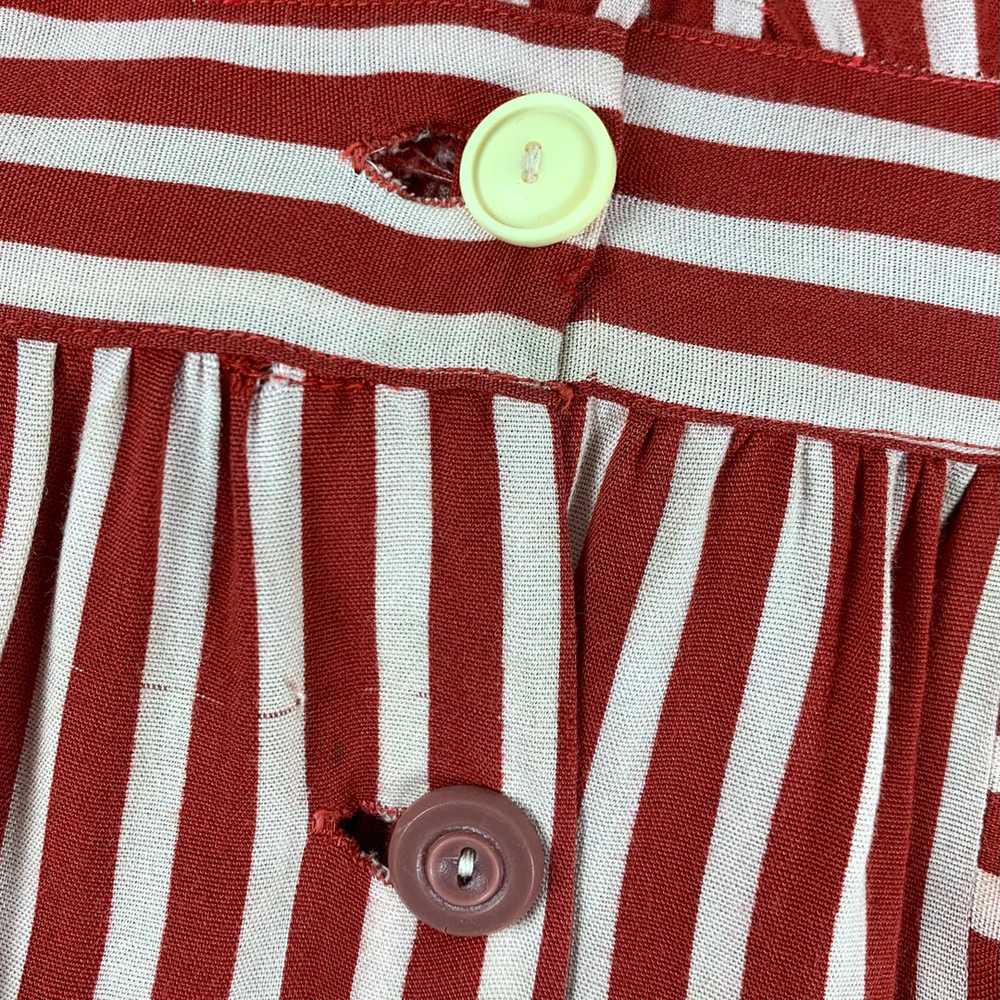1940s Candy Striped Shirtwaist Dress - image 10
