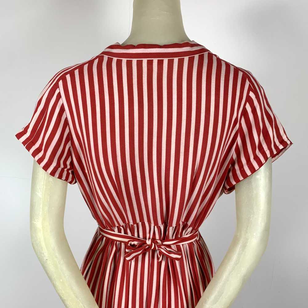 1940s Candy Striped Shirtwaist Dress - image 7