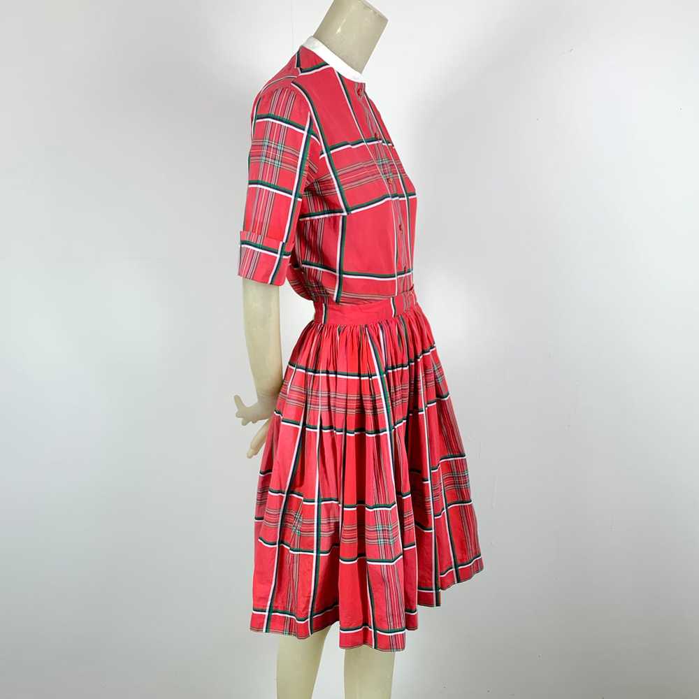 1950s Woven Plaid 2 pc Set - image 3