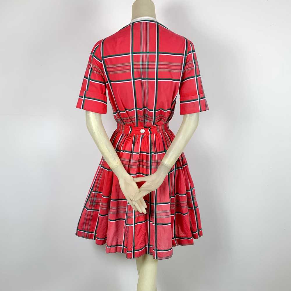 1950s Woven Plaid 2 pc Set - image 4