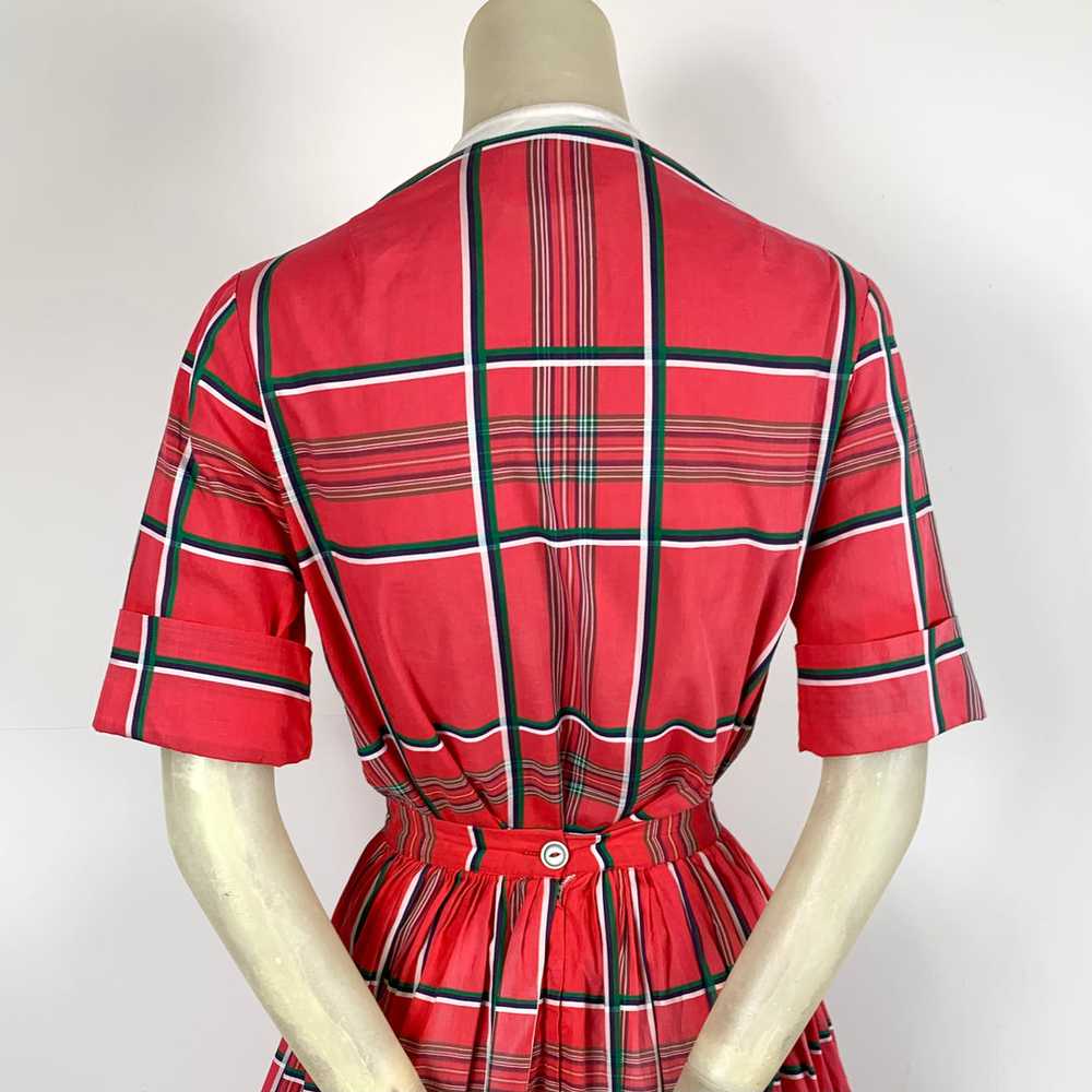 1950s Woven Plaid 2 pc Set - image 5