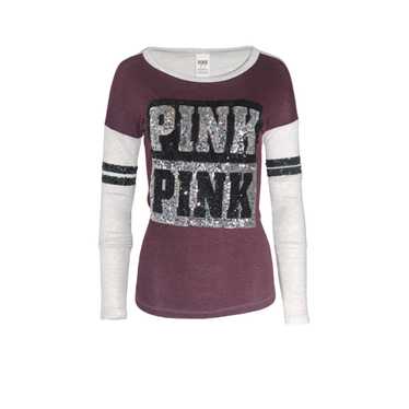 Women's Pink by Victoria's Secret White Dallas Cowboys Strappy Sequin Perfect V-Neck T-Shirt, Size: Xs