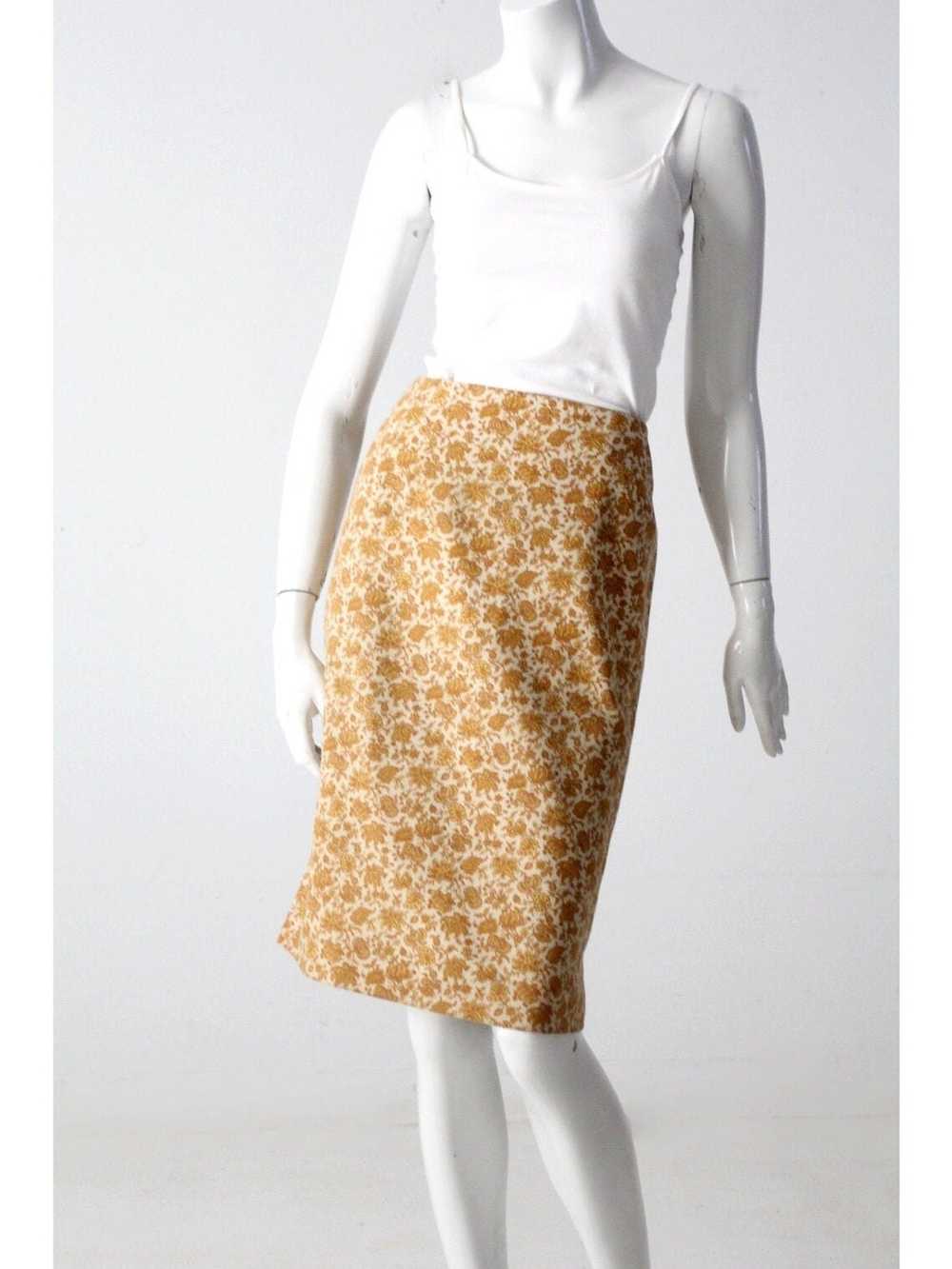 Vintage Vintage 60s Floral Pencil Skirt - image 1