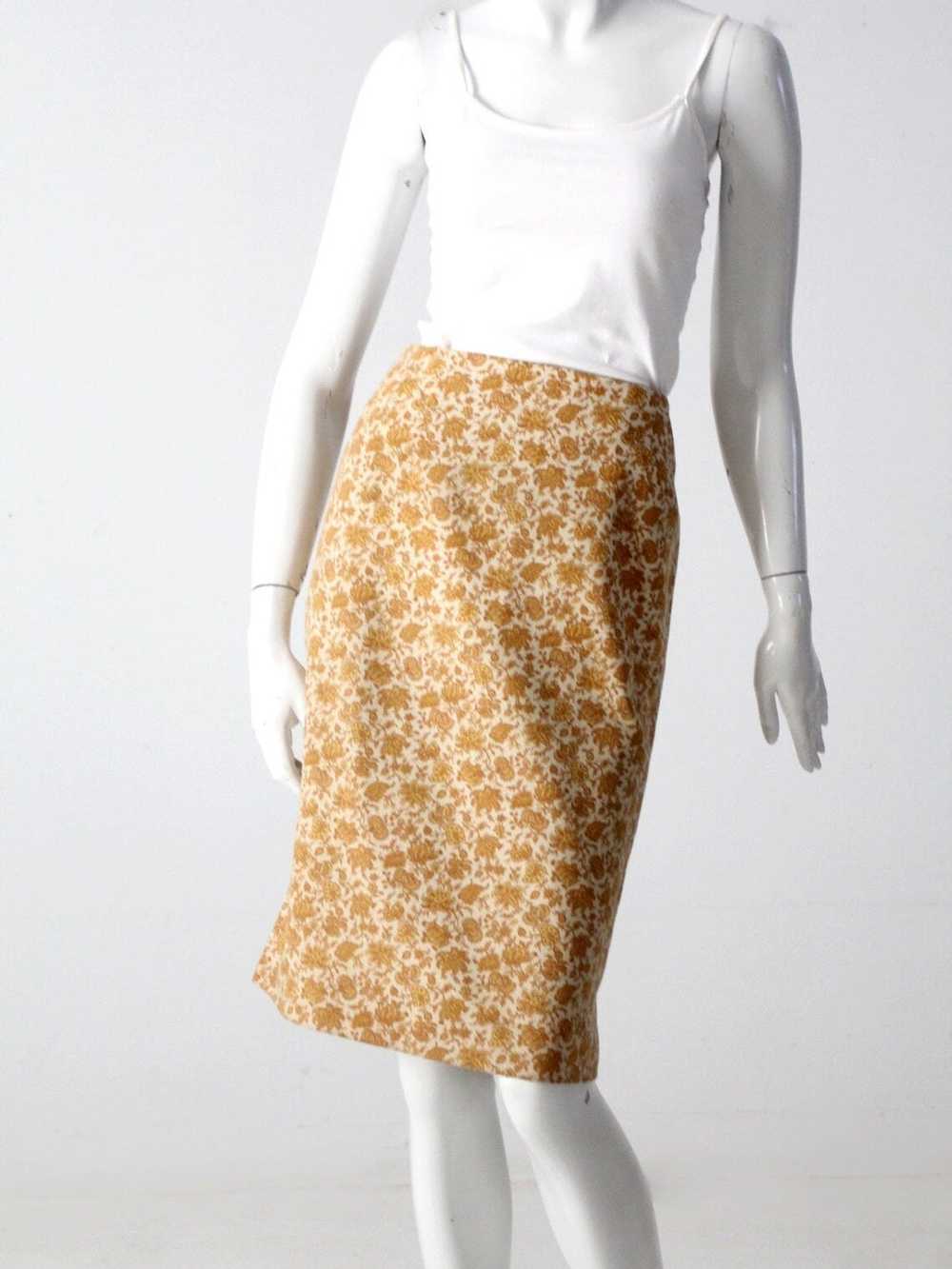 Vintage Vintage 60s Floral Pencil Skirt - image 5