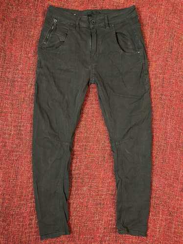 Diesel BLACK GOLD Coated Wool PERKUNO Biker Pants with Ankle Zip