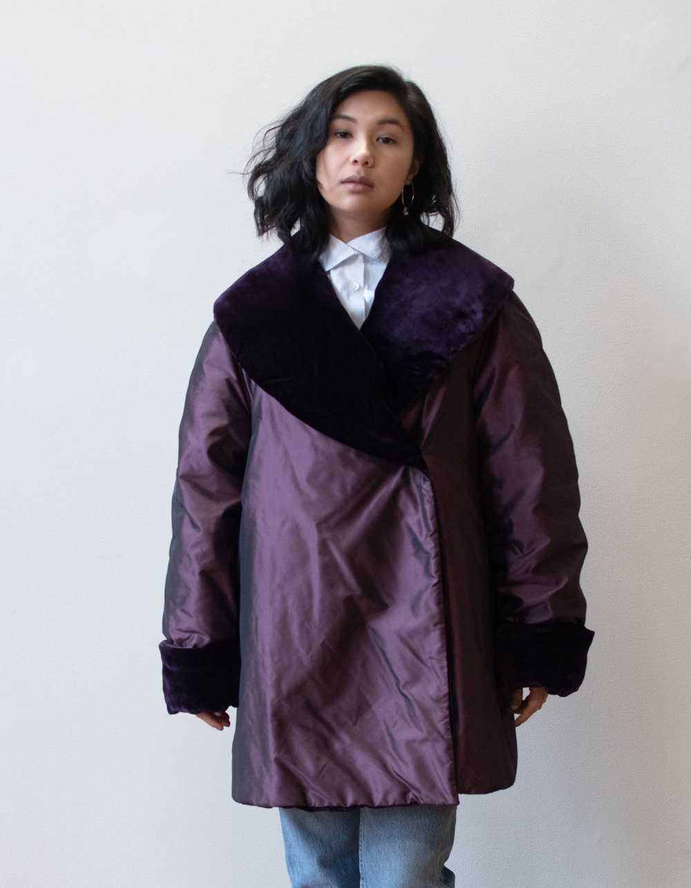 1990s Iridescent Silk Coat | Renato Nucci - image 2