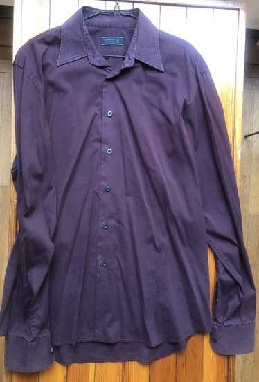 Prada Purple Brown fitted Button Up