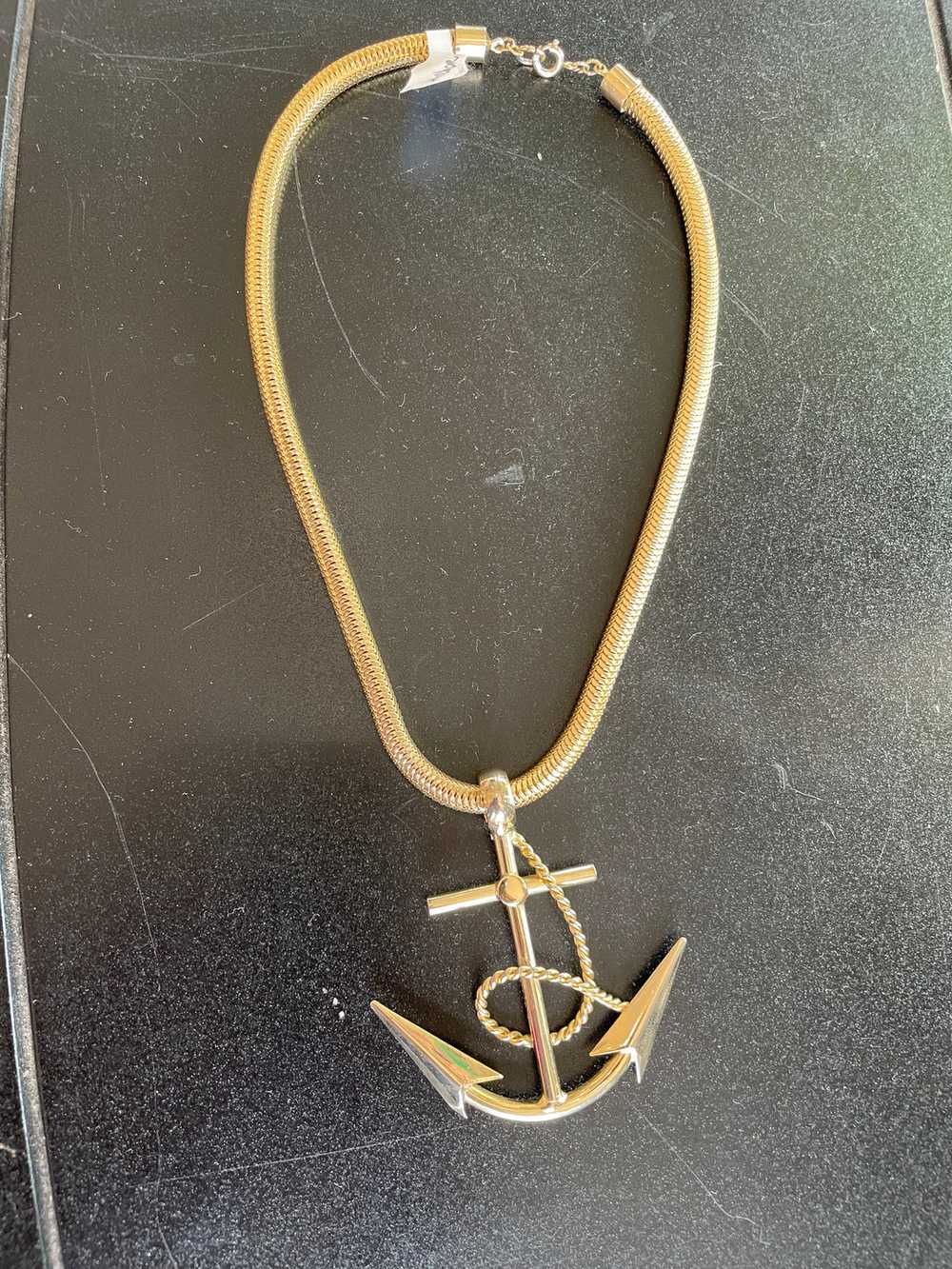 Vintage Anchor Necklace - image 2