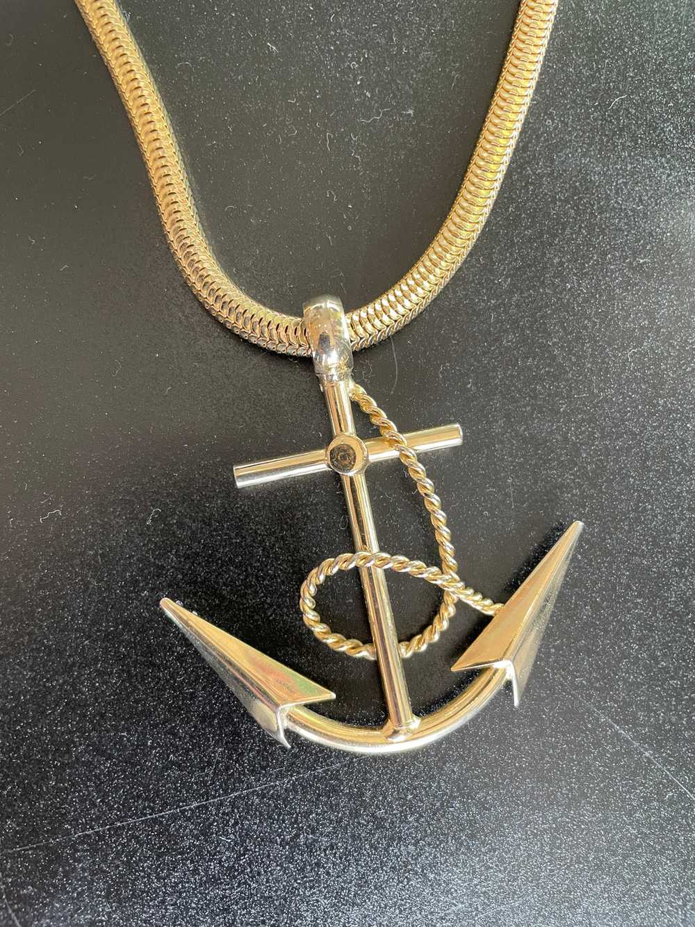 Vintage Anchor Necklace - image 3