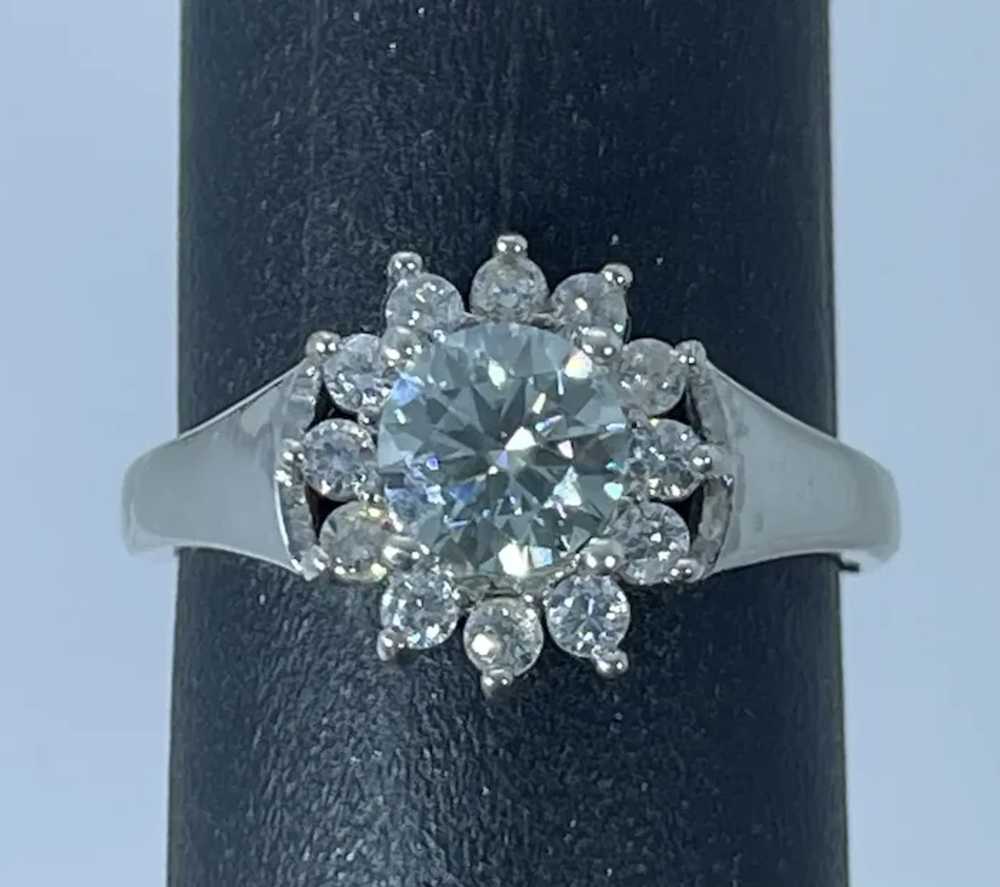 14k Moissanite & Diamonds Hand Crafted Ring - image 3