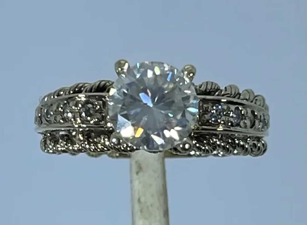14k Moissanite & Diamonds Hand Crafted Ring,, fre… - image 3