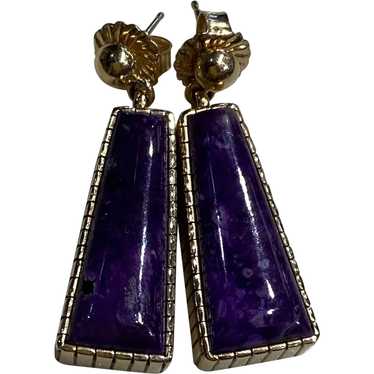 14K Gold and Sugilite Earrings