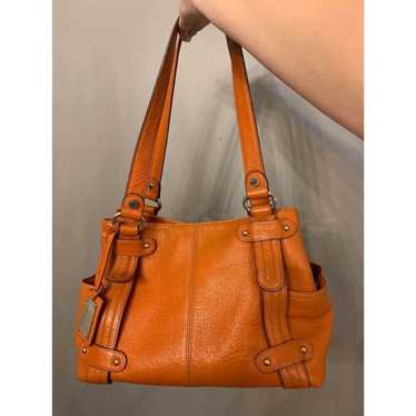 Unkwn Tignanello Bag / Purse Leather Burnt Orange - image 1