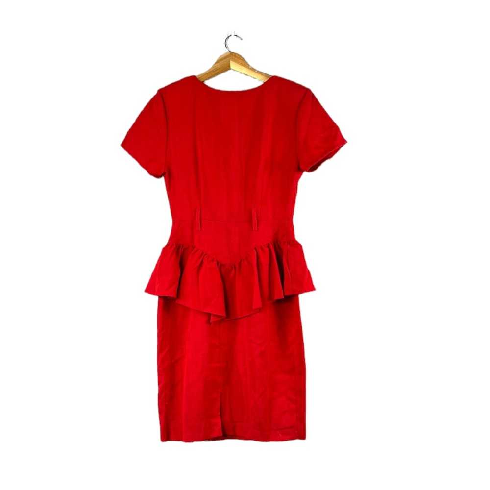Vintage Vintage Red- Britland Peplum Dress 5 - image 2