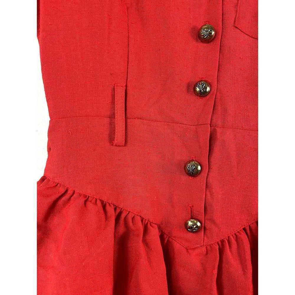 Vintage Vintage Red- Britland Peplum Dress 5 - image 3
