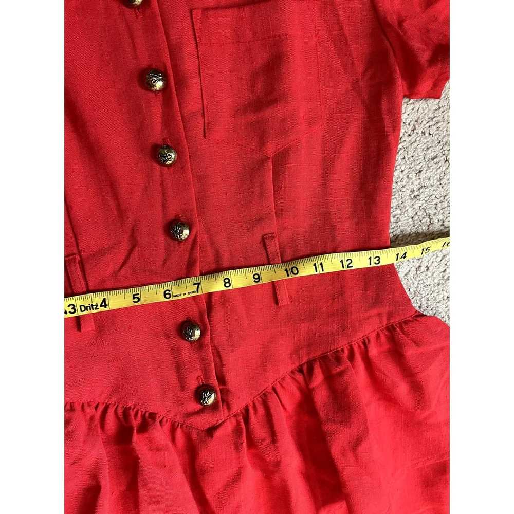 Vintage Vintage Red- Britland Peplum Dress 5 - image 4