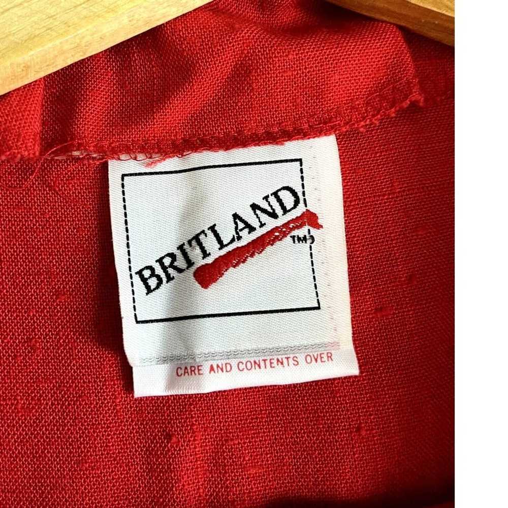 Vintage Vintage Red- Britland Peplum Dress 5 - image 6