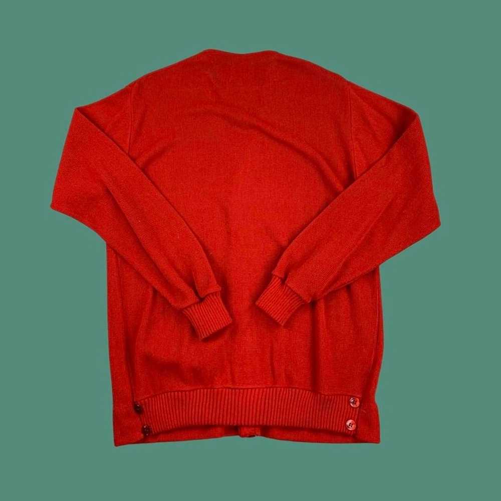 Vintage Vintage 80s Red Knit Cardigan - image 3