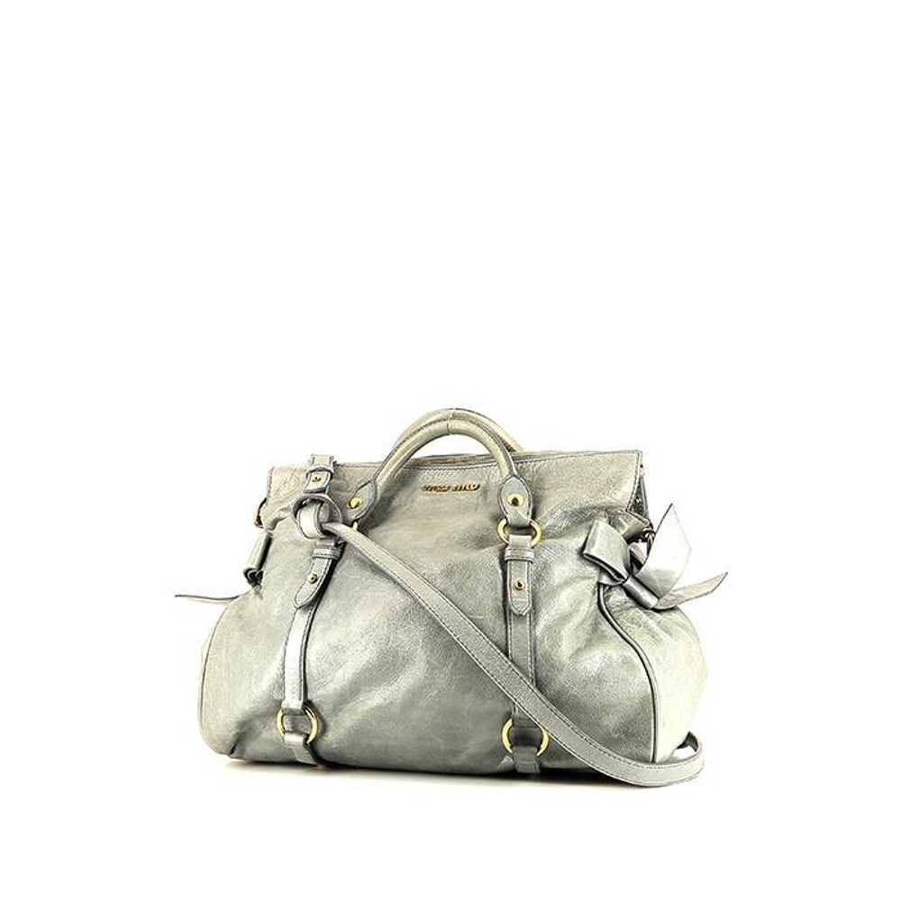 Miu Miu shopping bag in grey leather Collector Sq… - image 1