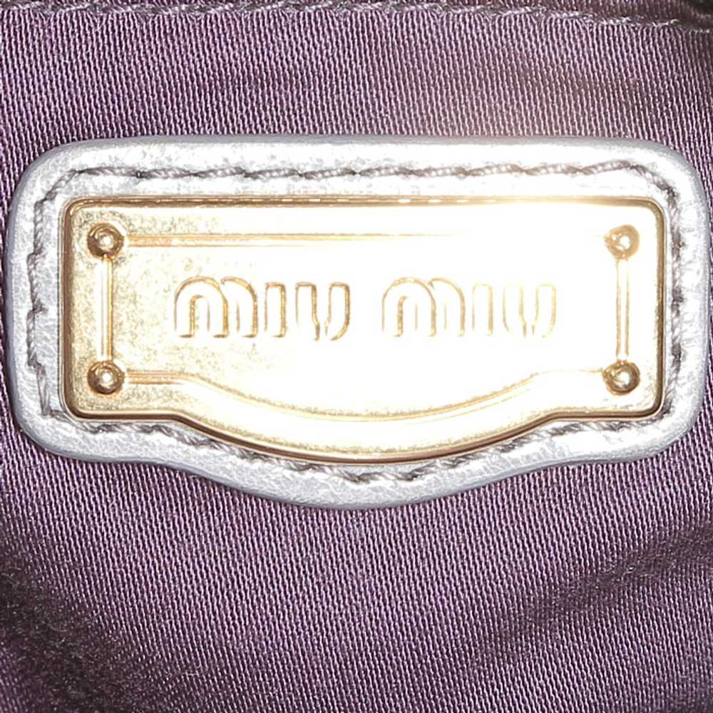 Miu Miu shopping bag in grey leather Collector Sq… - image 5