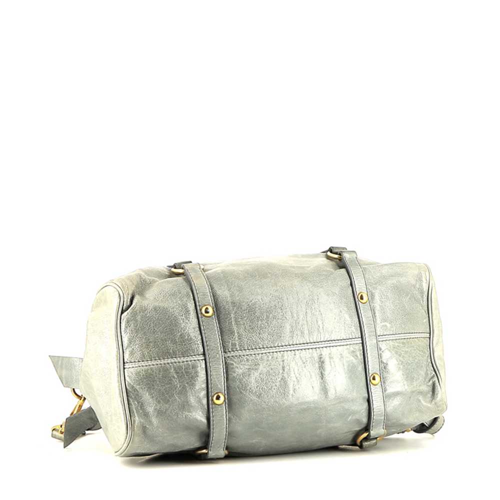 Miu Miu shopping bag in grey leather Collector Sq… - image 6