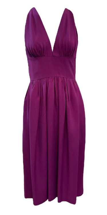 Halston 70s Purple Linen Dress