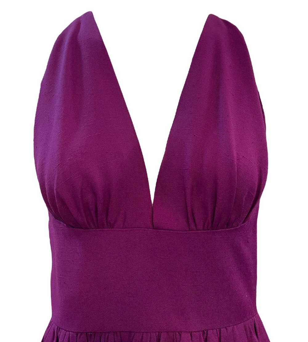 Halston 70s Purple Linen Dress - image 3