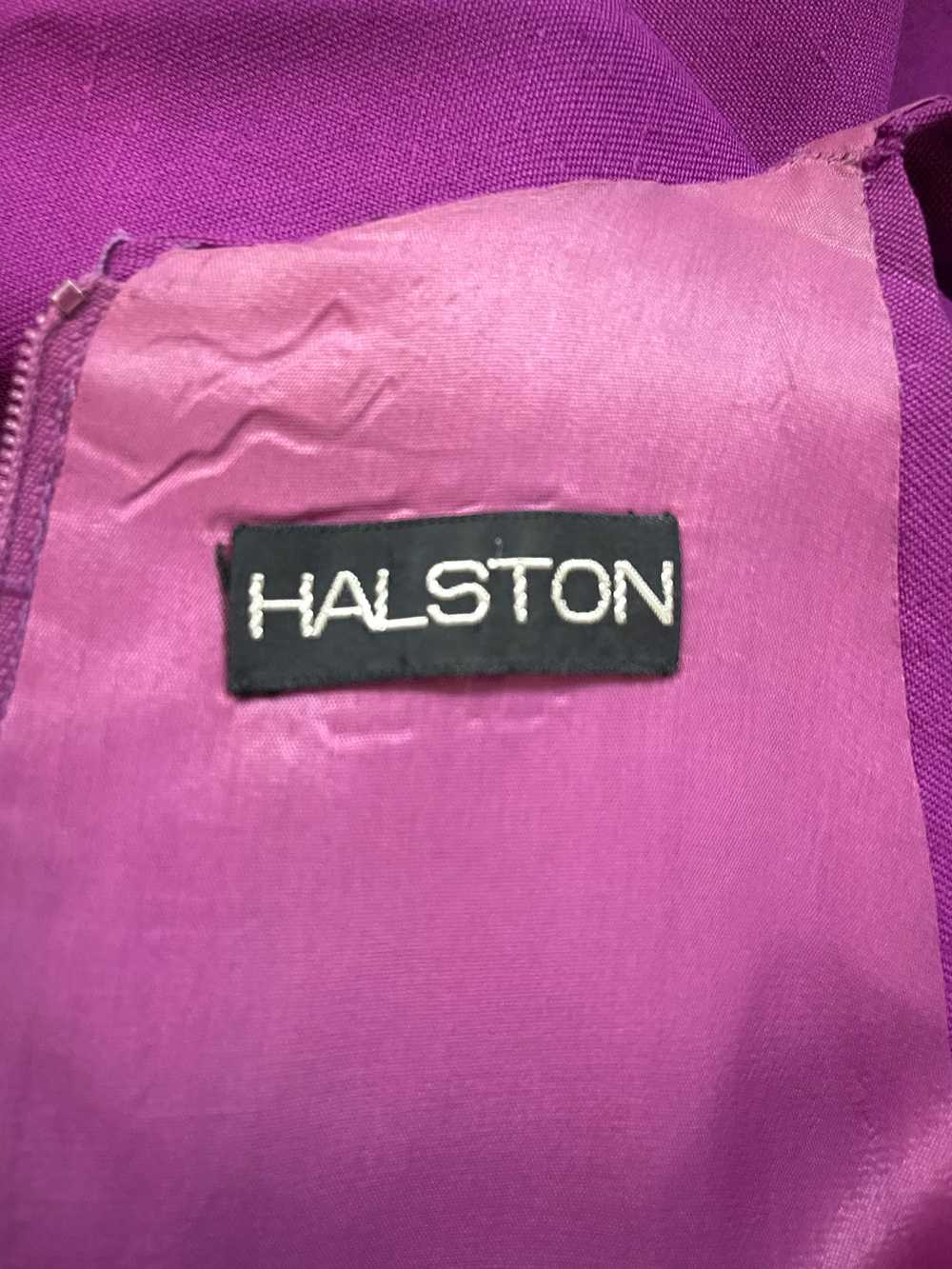 Halston 70s Purple Linen Dress - image 4