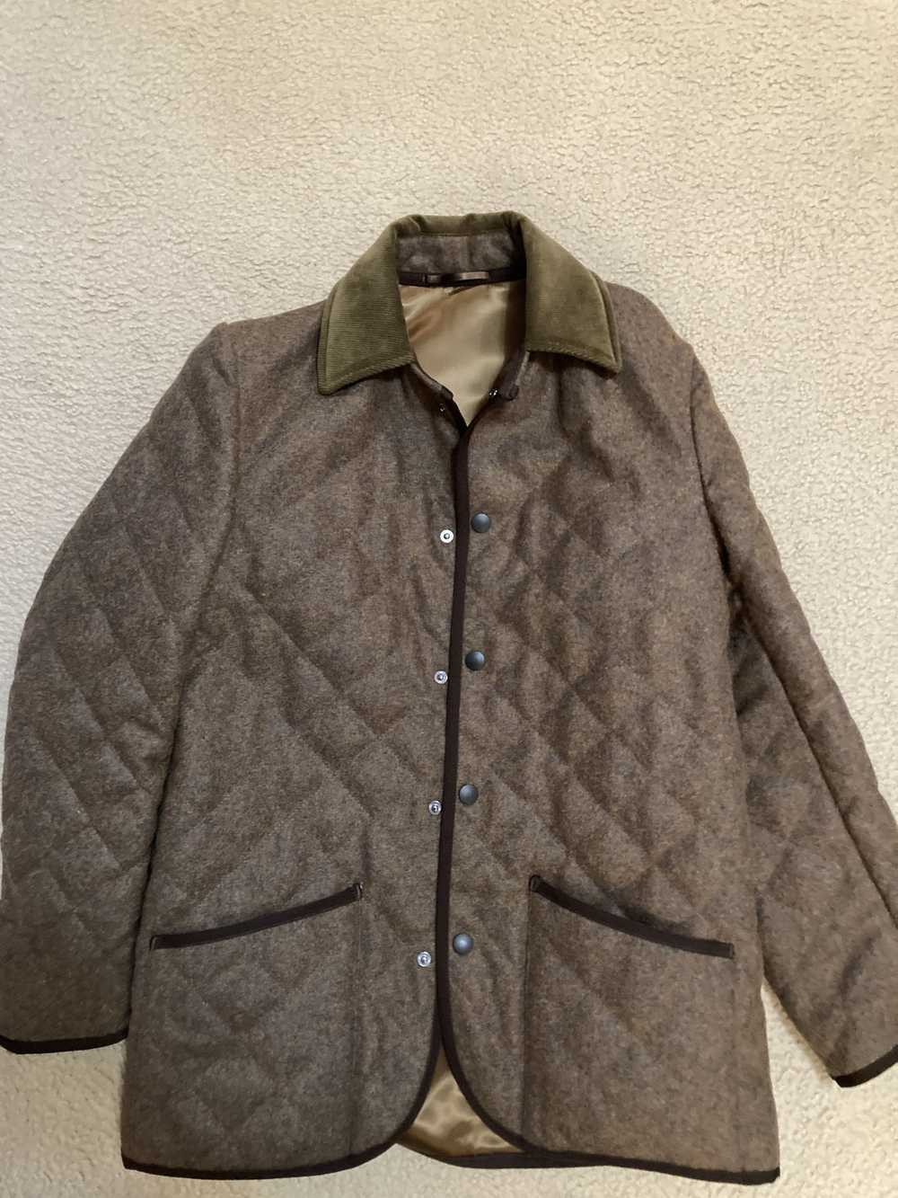 Paul Stuart Quilted Loden Barn Jacket - image 1
