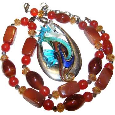 Gorgeous, Artisan Strung natural Carnelian, adjus… - image 1