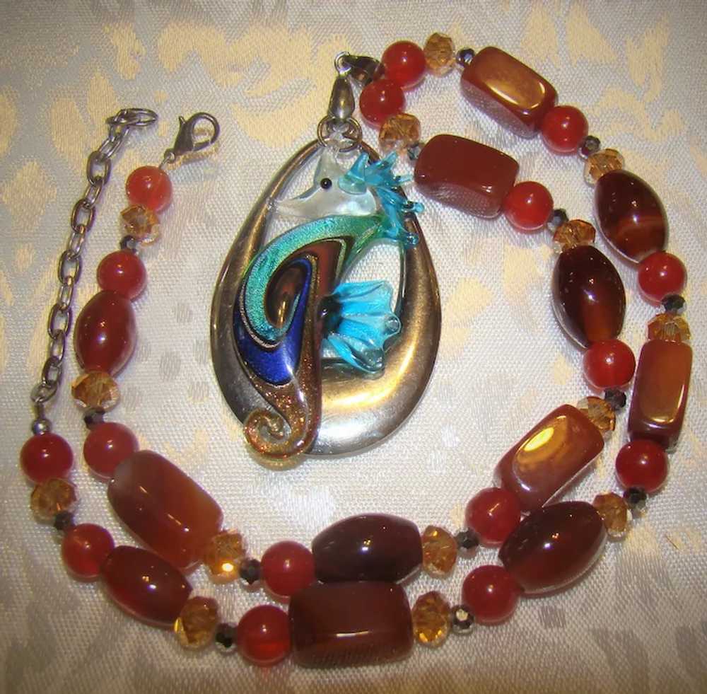 Gorgeous, Artisan Strung natural Carnelian, adjus… - image 4