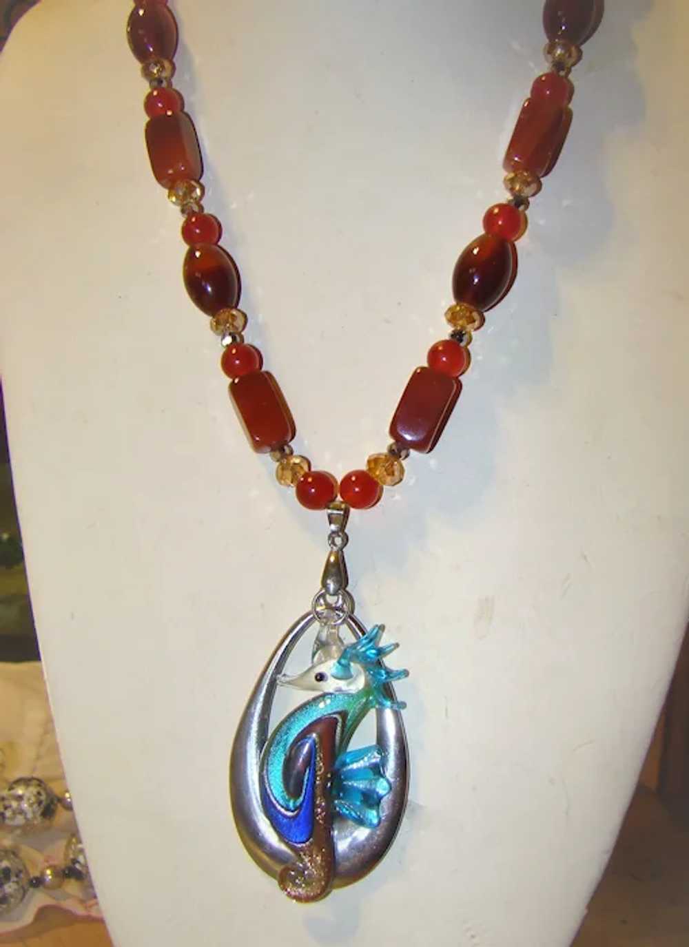 Gorgeous, Artisan Strung natural Carnelian, adjus… - image 5