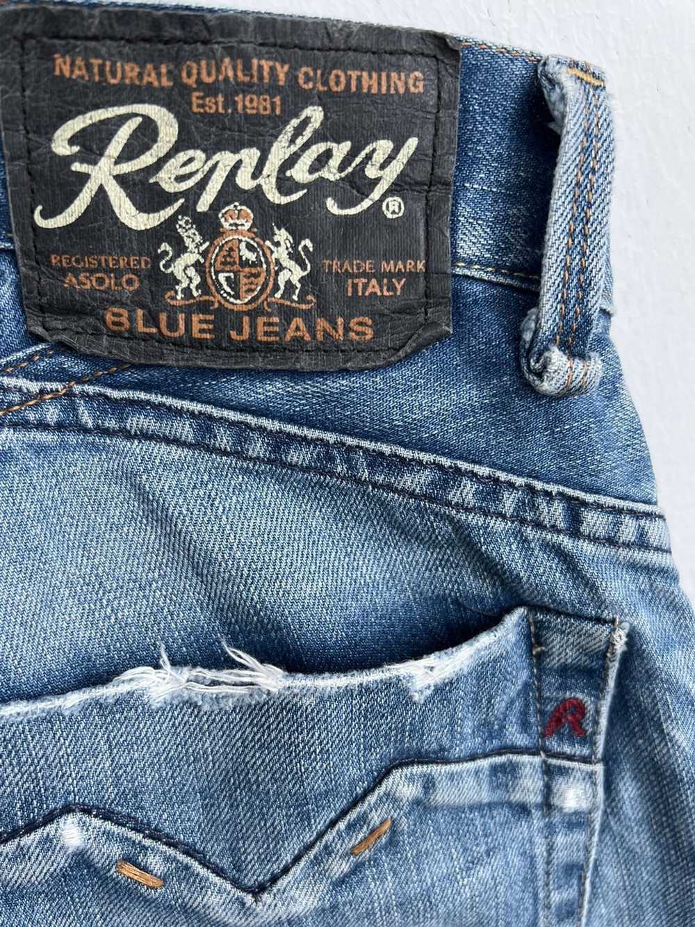 Distressed Denim × Replay Replay Blue Jeans Distr… - image 9