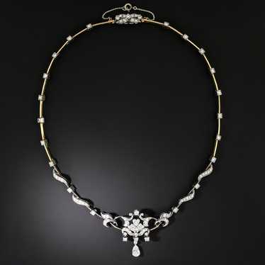 Victorian Revival Diamond Ribbon Necklace