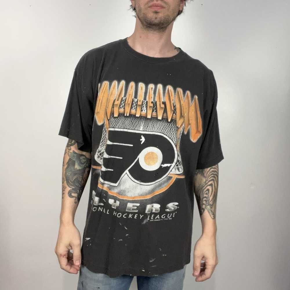 NHL × Rock T Shirt × Vintage Vintage 1994 Philade… - image 1