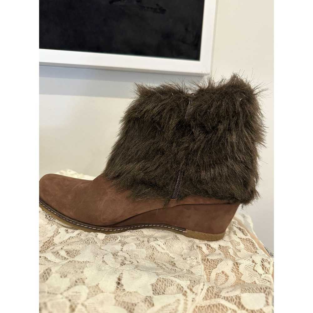 Unbrnd Eric Michael Faux Fur Brown Ankle Boot Siz… - image 6