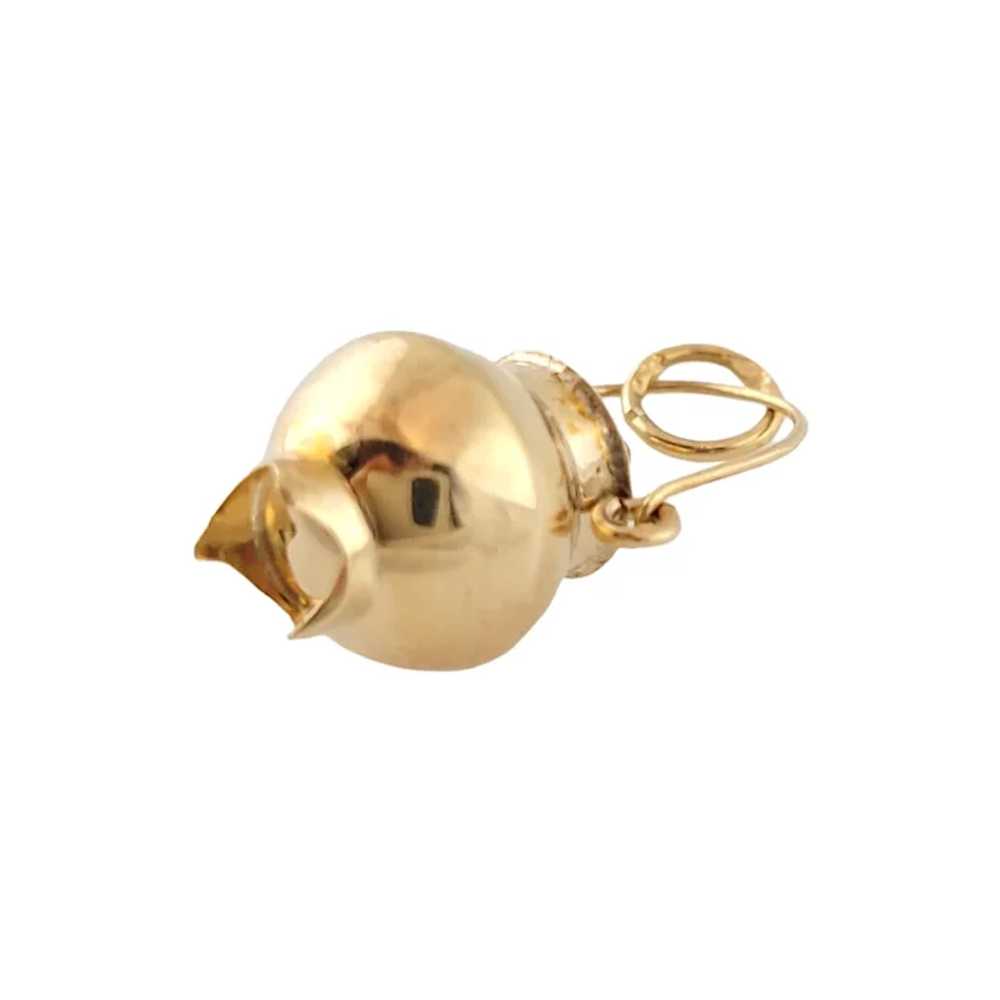 Vintage 18K Yellow Gold Cooking Pot Charm - image 3