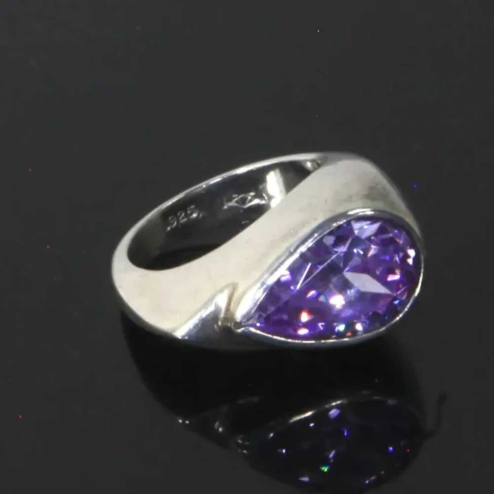 Vargas Sterling Silver and Amethyst Glass Ring – … - image 3