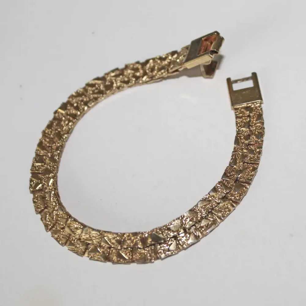 Bracelet Reversible Fancy Gold Tone Links - image 3